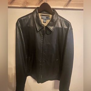 Ralph Lauren Polo “soft” genuine Leather Jacket XL very good condition